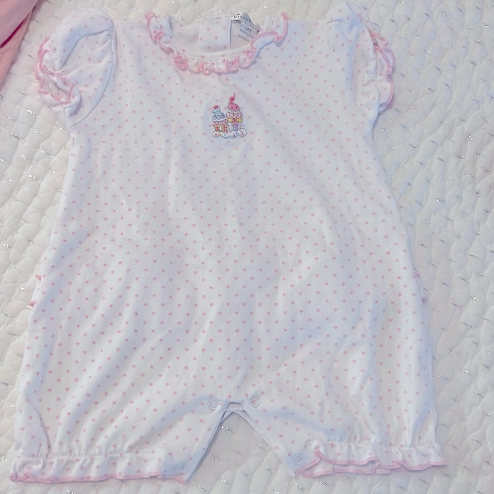 Kissy Kissy Pink Cupcakes Romper